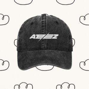 Vintage Cap Ateez Hat For Atiny Cotton Denim Kpop Hat Ateez For Atiny Kpop Merch