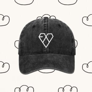 Vintage Cap Exo Hat For Exo L Cotton Denim Kpop Hat Exo For Exo L Kpop Merch