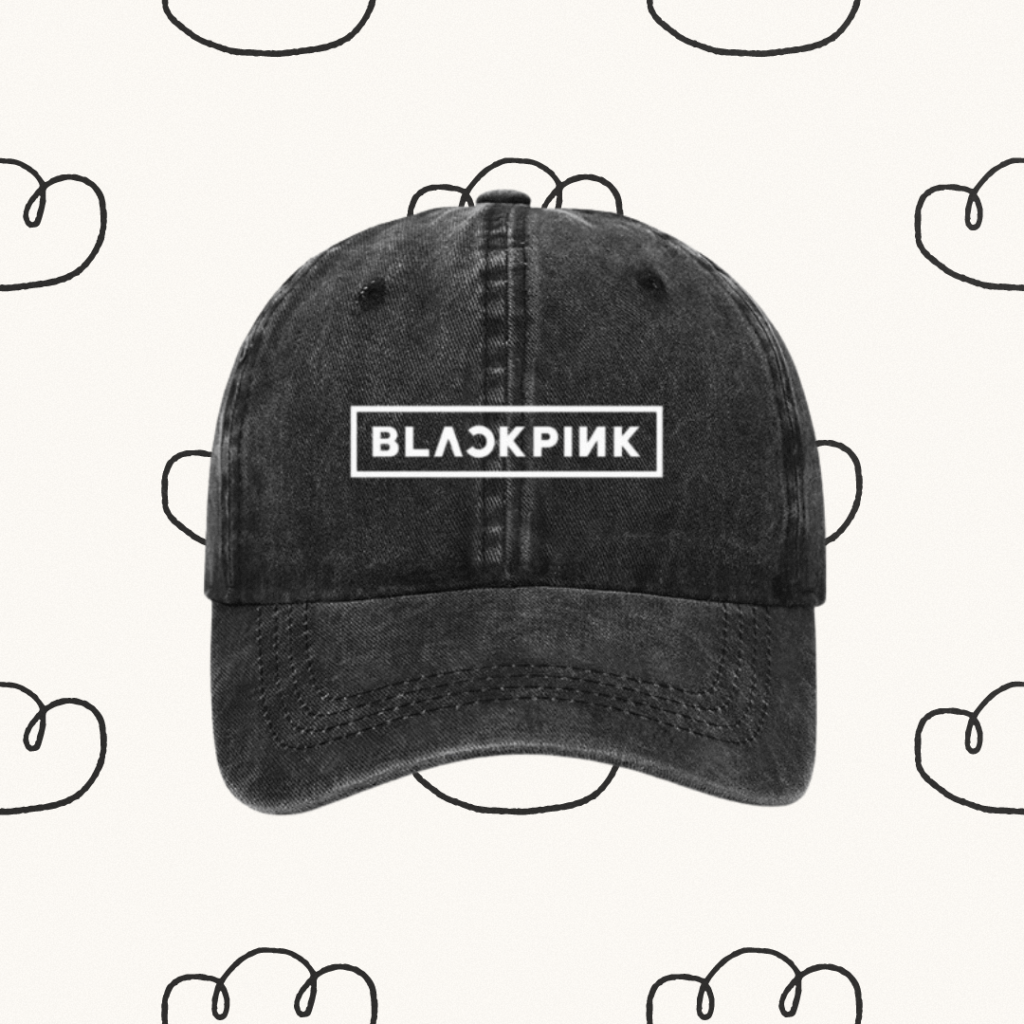 Vintage Cap "Blackpink" Cap | Cotton Vintage Kpop Hat, Blackpink Cap | Kpop Merch