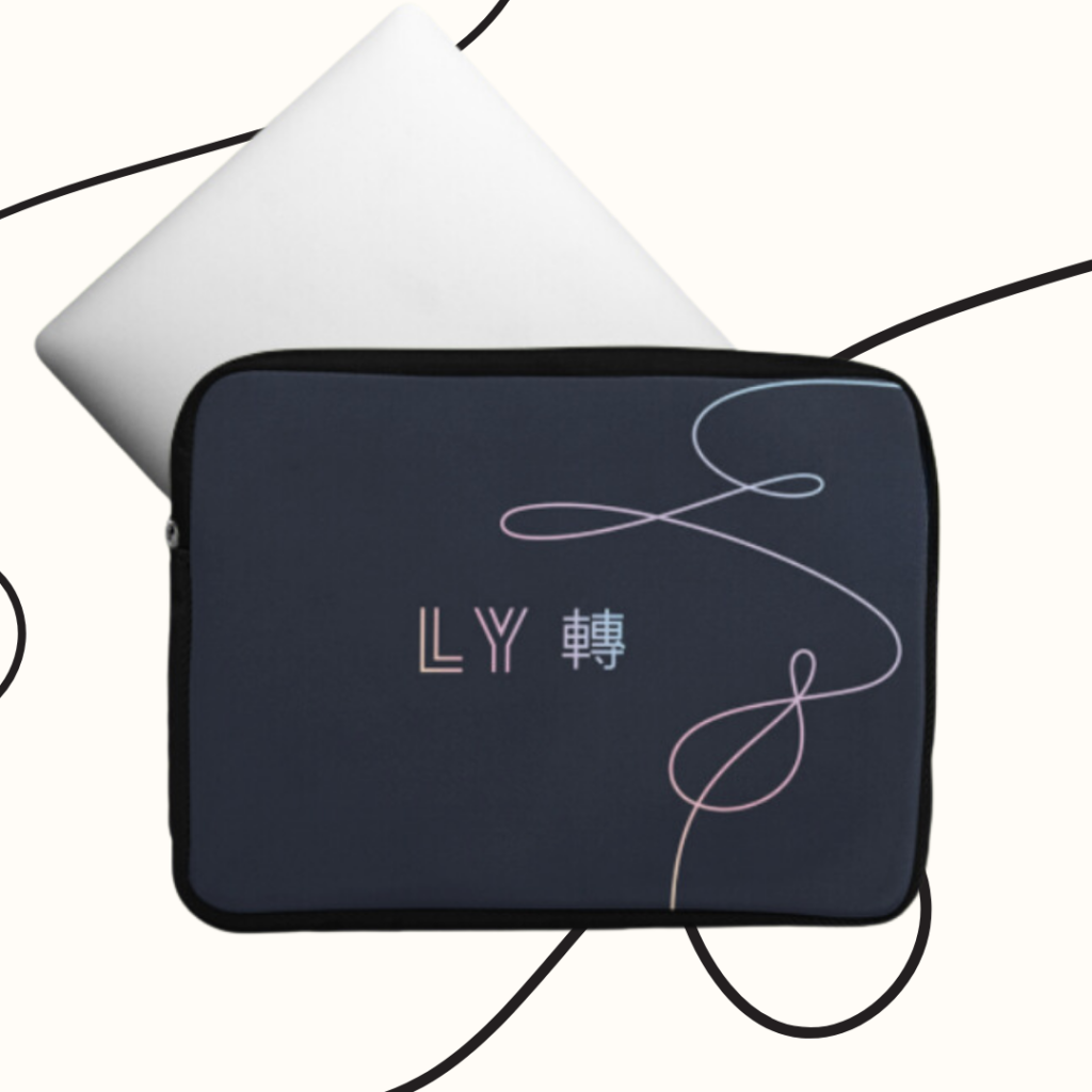 BTS Love Yourself Her Laptop Sleeve | iPad Sleeve, MacBook Air Sleeve, iPad Bag, Laptop Bag