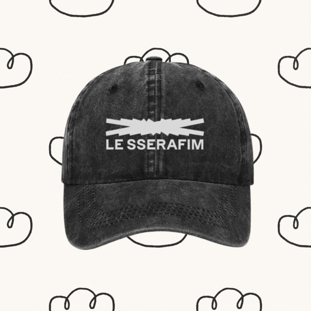 Vintage Cap 'Le Sserafim" Cap | Coton Vintage Kpop Hat, Le Sserafim Cap | Kpop Merch