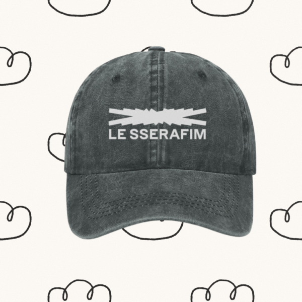 Vintage Cap 'Le Sserafim" Cap | Coton Vintage Kpop Hat, Le Sserafim Cap | Kpop Merch 3