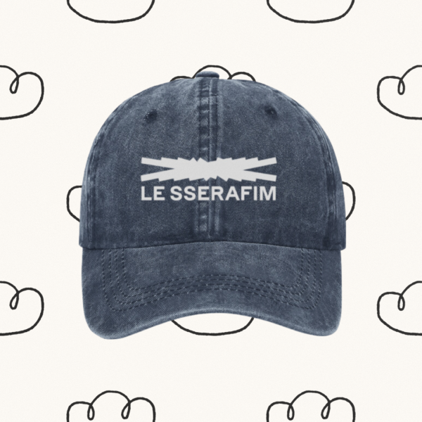 Vintage Cap 'Le Sserafim" Cap | Coton Vintage Kpop Hat, Le Sserafim Cap | Kpop Merch