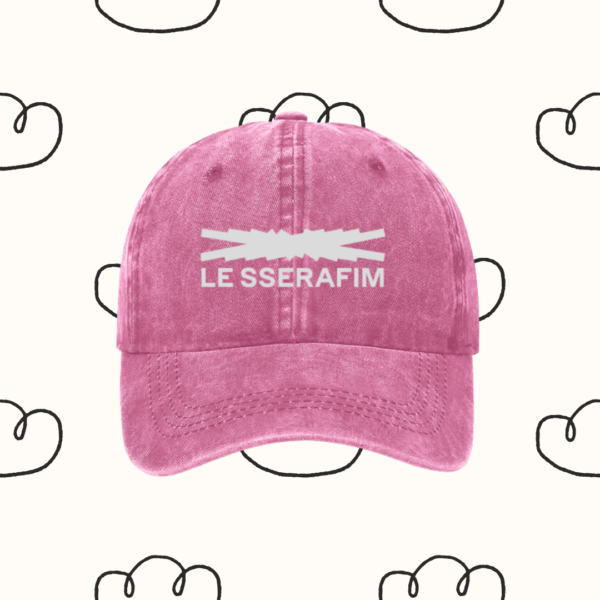 Vintage Cap 'Le Sserafim" Cap | Coton Vintage Kpop Hat, Le Sserafim Cap | Kpop Merch