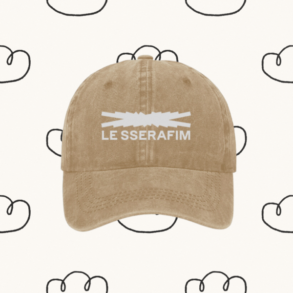 Vintage Cap 'Le Sserafim" Cap | Coton Vintage Kpop Hat, Le Sserafim Cap | Kpop Merch