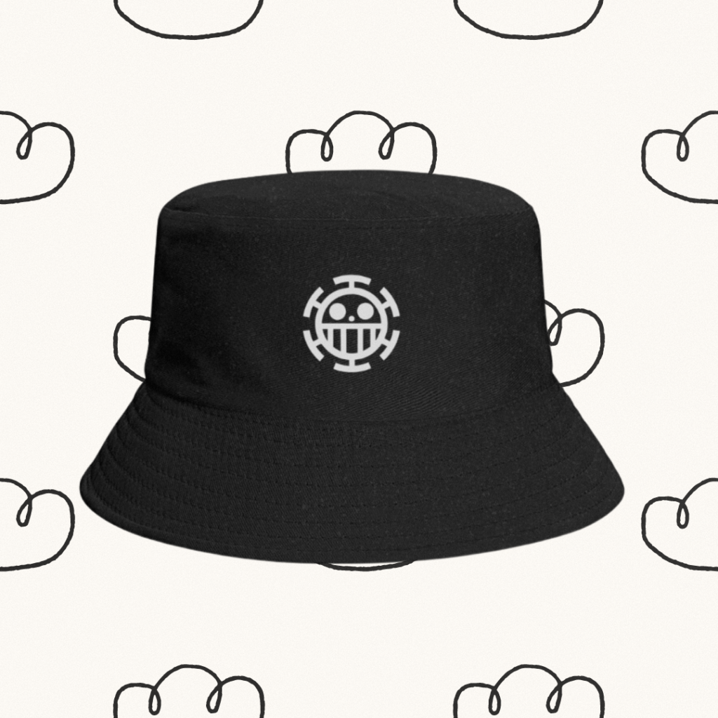 Bucket Hat / Bob Heart Pirates | Trafalgar Law's Crew themed cap | Fanmade One Piece Merch