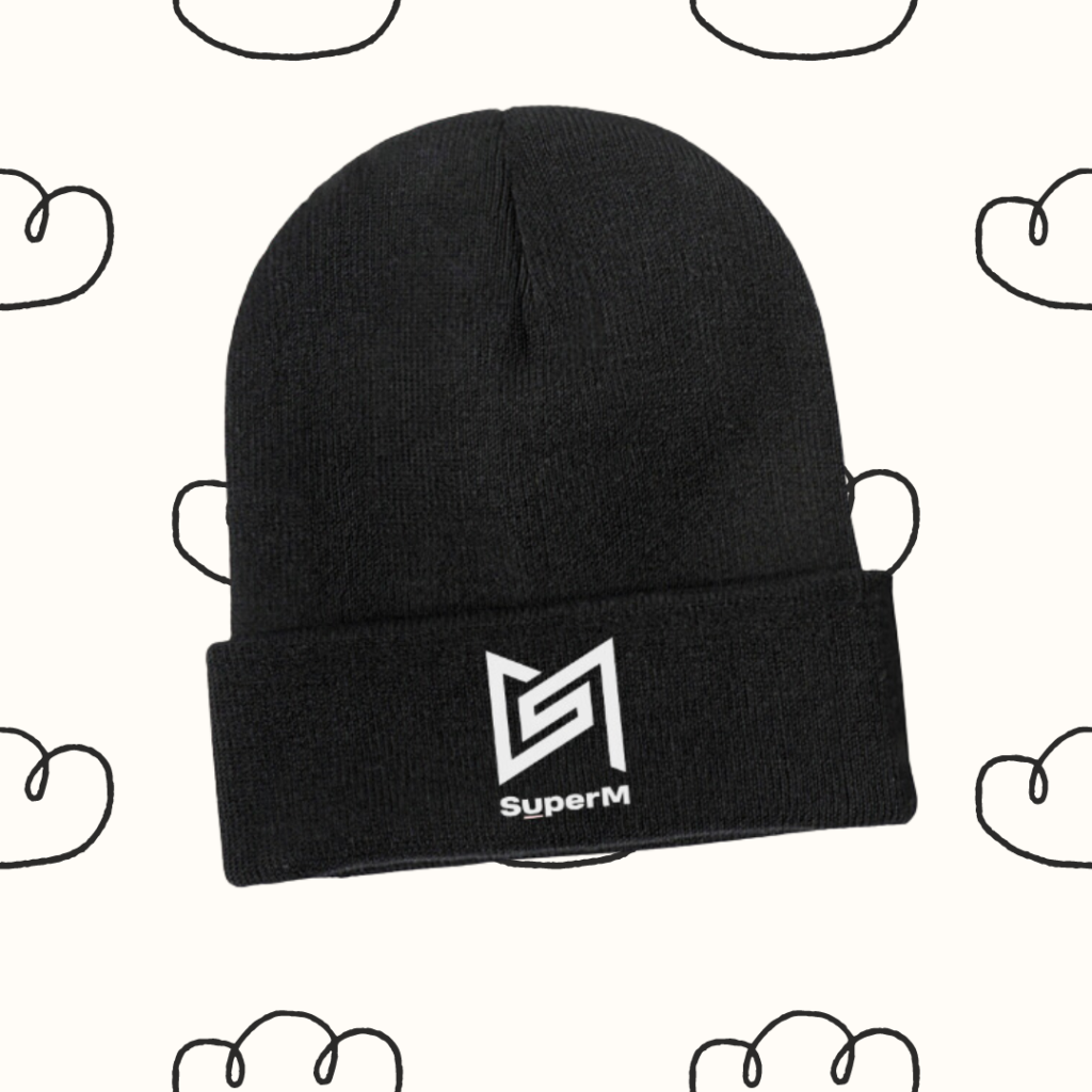 Beanie : 'Super M' | Polyester Knitted Beanie Kpop Hat, 'Super M' | Kpop Merch