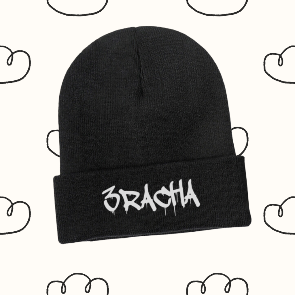 Beanie : 'Stray Kids' 3racha | Polyester Knitted Beanie Kpop Hat, 'Stray Kids' | Kpop Merch