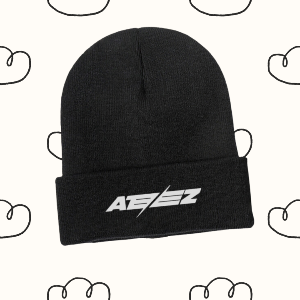 Beanie : 'Ateez' | Polyester Knitted Beanie Kpop Hat, 'Ateez' | Kpop Merch