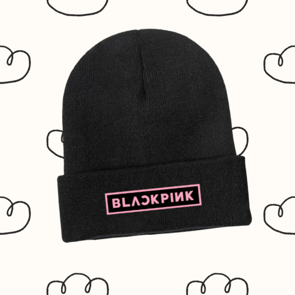 Beanie for "Blackpink" fans | Kpop Girl Group "Blackpink" merch | Kpop Merch black and pink