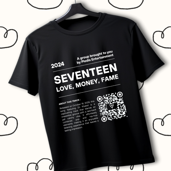 Love, Money, Fame SEVENTEEN | Minimalist T-Shirt | 100% Cotton Tshirt | Minimalist Kpop merch