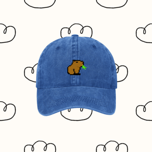 Blue Chill Capybara Hat | Retro Style | Capybara hat | Baseball Cap Retro Cap | Retro Style Cap | Penguin Gift | Unisex Gift for Capybara lovers