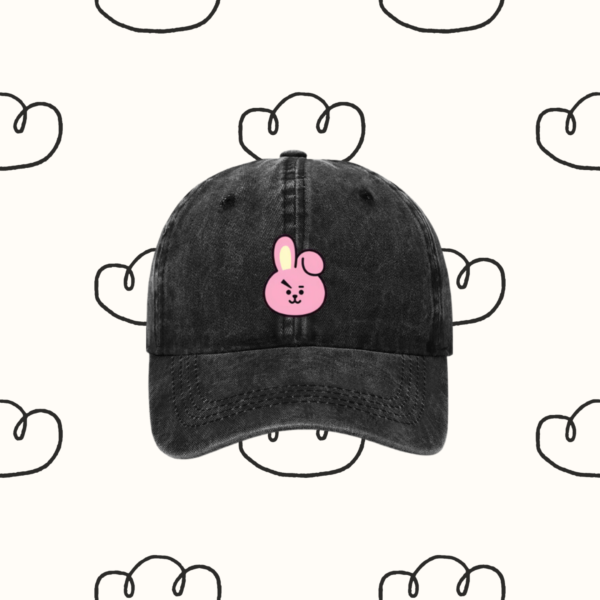 Black Denim Hat / Cap : 'Army' BT21 Edition | Coton Denim Kpop Hat, BTS 'Cooky' | Kpop Merch