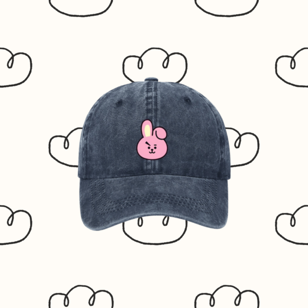 Navy Blue Denim Hat / Cap : 'Army' BT21 Edition | Coton Denim Kpop Hat, BTS 'Cooky' | Kpop Merch