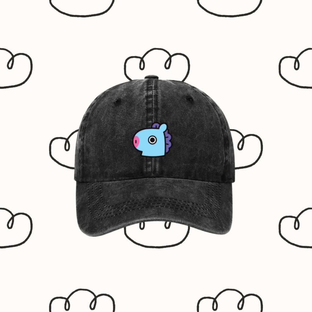 Denim Hat / Cap : 'Army' BT21 Edition | Coton Denim Kpop Hat, BTS 'Mang' | Kpop Merch