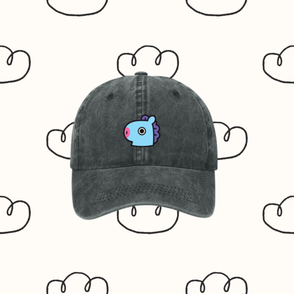 Denim Hat / Cap : 'Army' BT21 Edition | Coton Denim Kpop Hat, BTS 'Mang' | Kpop Merch