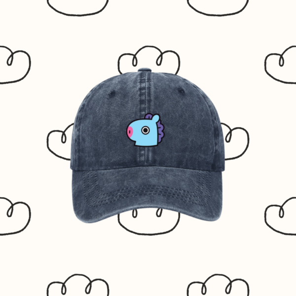 Denim Hat / Cap : 'Army' BT21 Edition | Coton Denim Kpop Hat, BTS 'Mang' | Kpop Merch