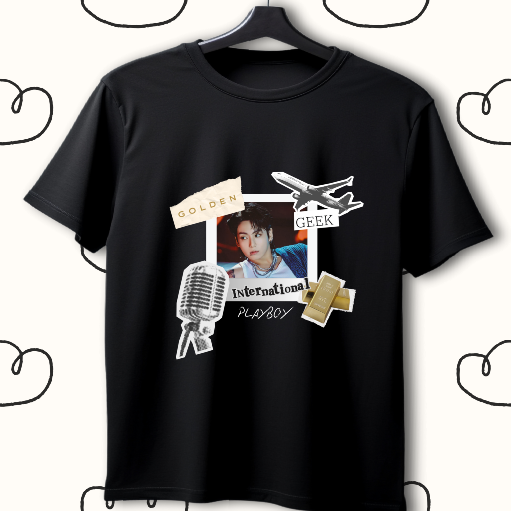 BTS Jungkook T-Shirt | K-Fragments • A Collage Scrapbook Collection by Havenblooms | 100% Cotton Kpop Merch | BTS merch