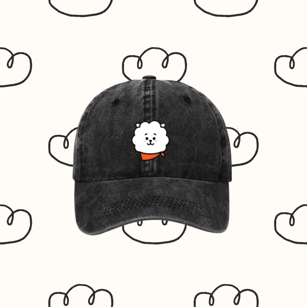 Denim Hat / Cap : 'Army' BT21 Edition | Coton Denim Kpop Hat, BTS 'RJ' | Kpop Merch