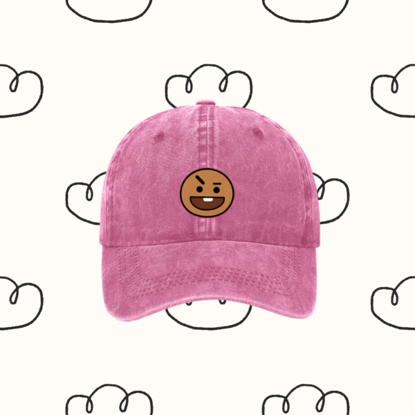 Pink Denim Hat / Cap : 'Army' BT21 Edition | Coton Denim Kpop Hat, BTS 'Shooky' | Kpop Merch