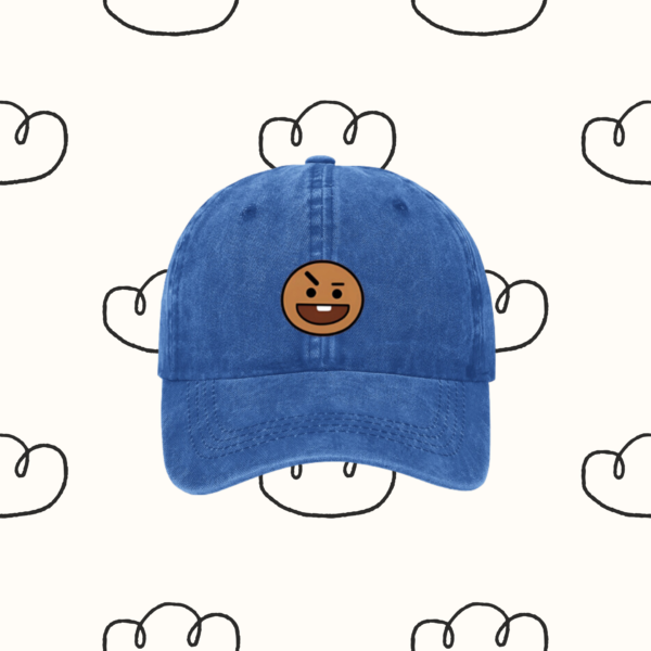 Blue Denim Hat / Cap : 'Army' BT21 Edition | Coton Denim Kpop Hat, BTS 'Shooky' | Kpop Merch