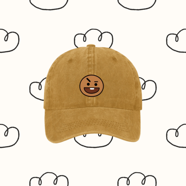 Yellow Denim Hat / Cap : 'Army' BT21 Edition | Coton Denim Kpop Hat, BTS 'Shooky' | Kpop Merch